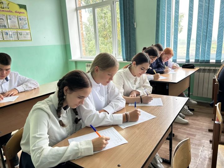Мәктәп укучылары илкүләм диктант язуда катнашты