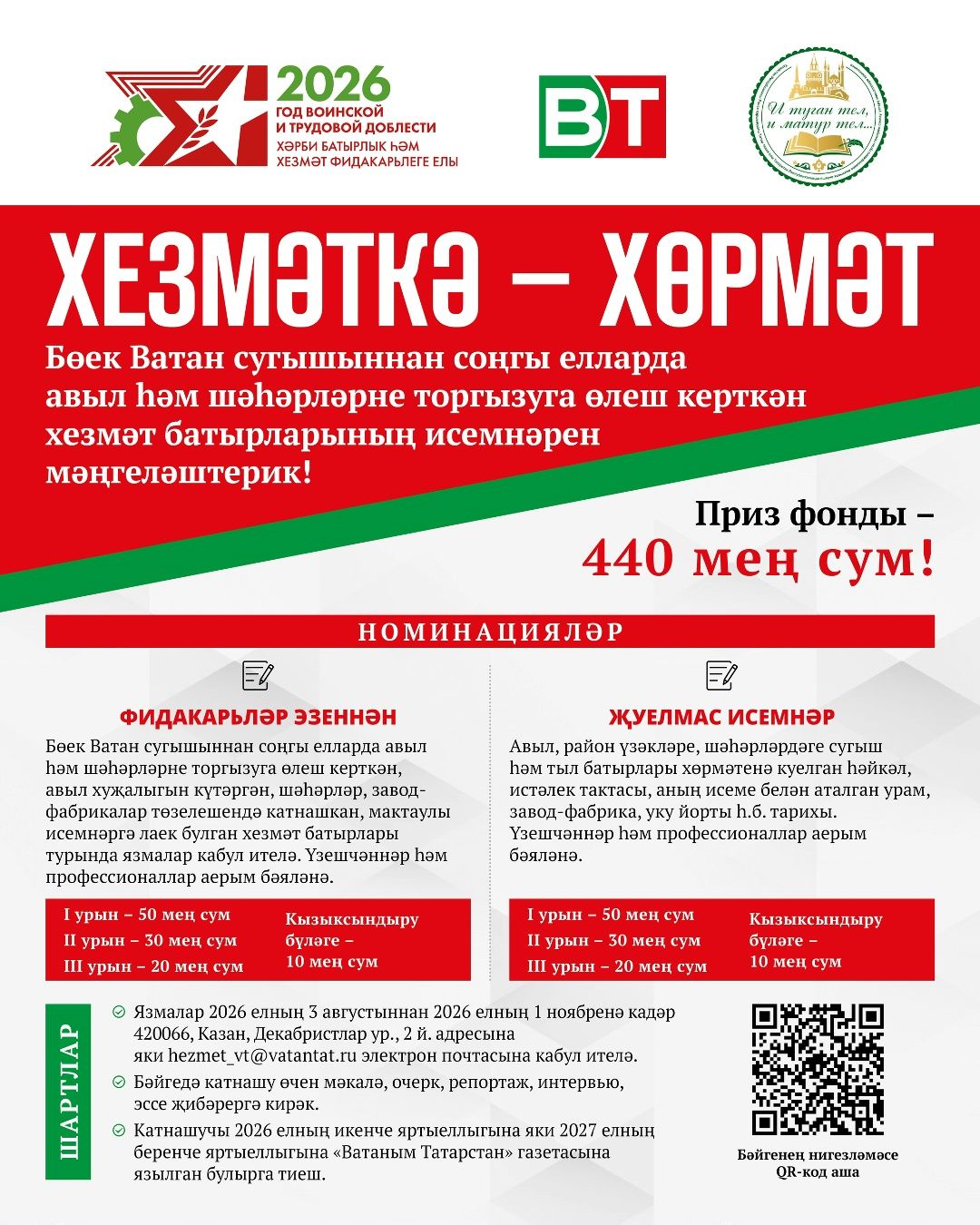 «Ватаным Татарстан» газетасы зур иҗади бәйге игълан итте