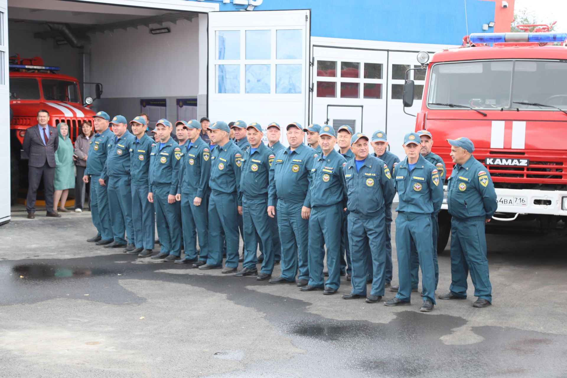 Капиталь ремонттан соң, Мөслимнең янгын сүндерү бүлеге бинасы файдануга тапшырылды