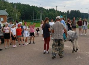 «Дудик» исемле пони «Урман иле» ял һәм сәламәтләндерү лагерена кунакка барды