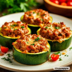 Каймаклы соус белән фаршлы ташкабак