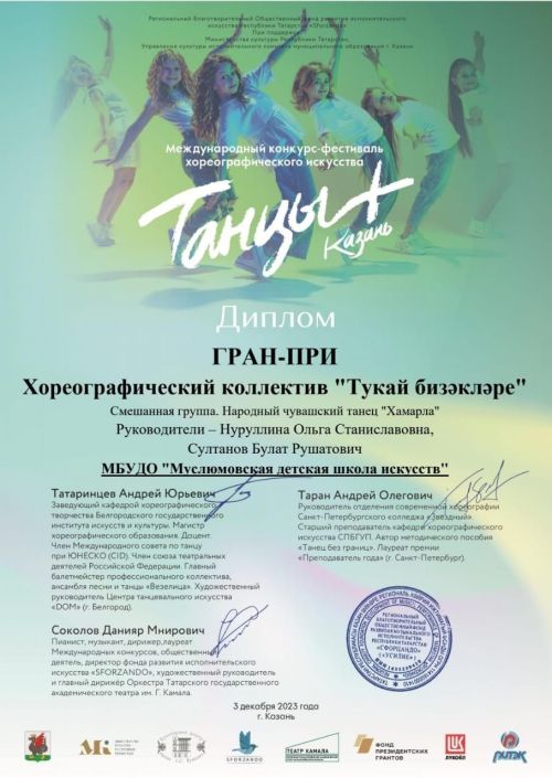 Конкурс-фестивальнең Гран-при иясе булдылар