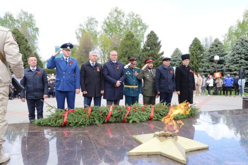 Җиңү көне уңаеннан Сугышчан һәм хезмәт даны мемориаль комплексында чаралар (+фоторепортаж)