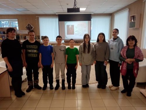 Г. Тукай исемендәге Мөслим урта мәктәбенең 7г сыйныфы укучылары Үзәк китапханәгә чираттагы очрашуга бардылар