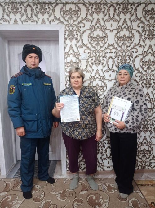 Мөслим районында социаль яктан авыр гаиләләрдә янгын профилактика рейды үткәрелде