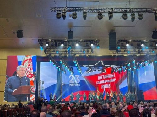 Мөслим районы делегациясе Казан шәһәрендә Ватанны саклаучылар көненә багышланган тантаналы чарада катнашты