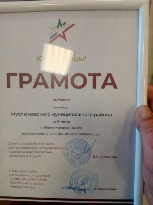 Лицей юнармия хәрәкәте буенча 3 урын алды
