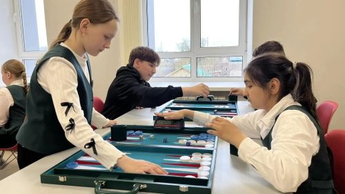 Г.Тукай исемендәге Мөслим урта мәктәбендә озын нард уены буенча мәктәп Кубогына ярышлар узды