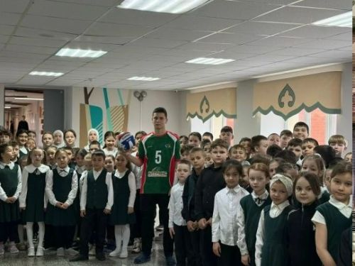 Мөслим урта мәктәбендә «Чемпион белән зарядка» дигән яңа проект старт алды