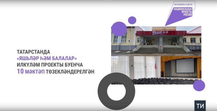 Татарстанда илкүләм проект буенча 10 мәктәп төзекләндерелгән
